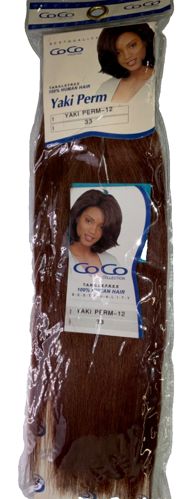 Coco Collection 100% Human Hair Yaki Perm Color 33 (12 inches)