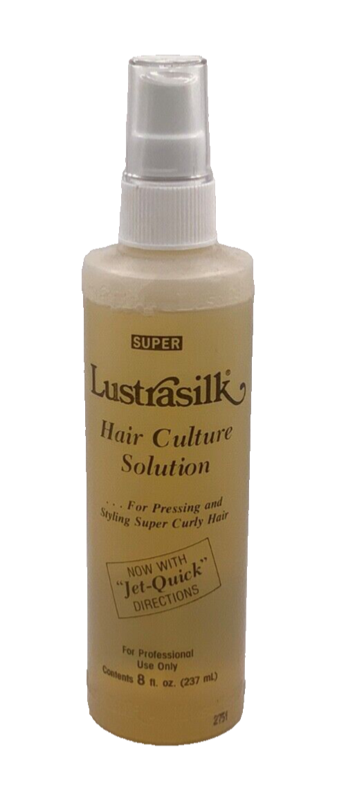 Vintage Lustrasilk Hair Culture Solution for Pressing Styling Curly Hair 8 fl oz