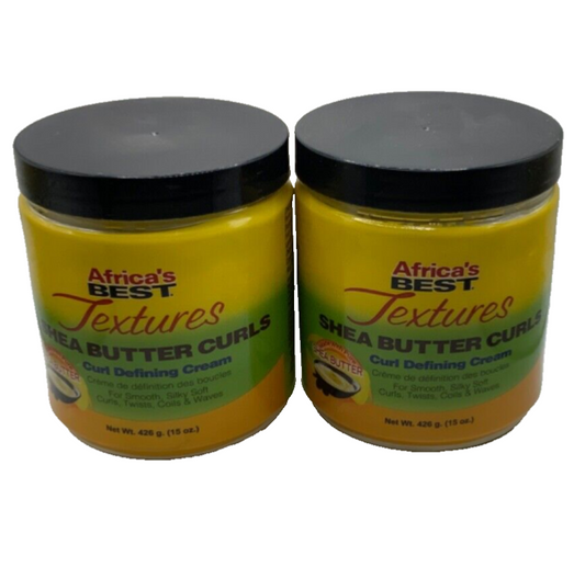 (2Pack) Africa's Best Textures Shea Butter Curls Curl Defining Cream 15oz