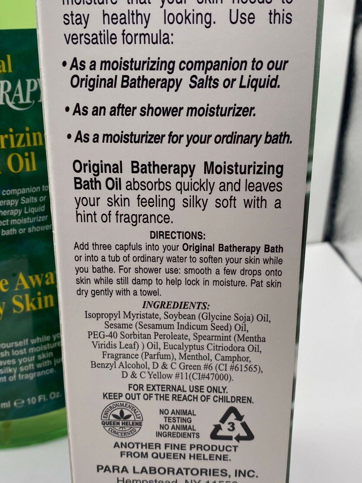 Original Scented Batherapy Moisturizing Bath Oil - 10 oz