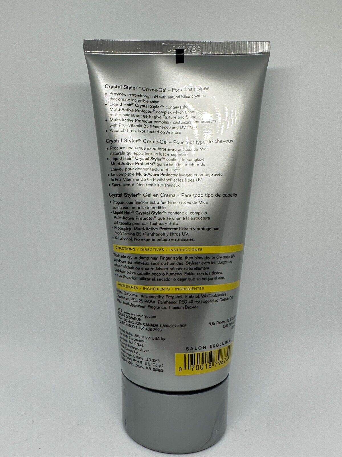 Wella Liquid Hair Crystal Styler Creme Gel Extra Strong Hold - 6 oz