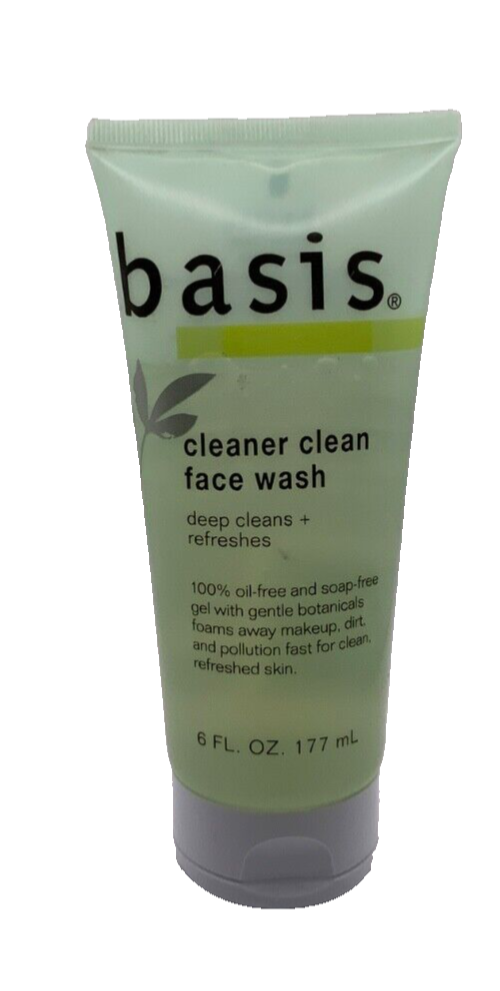 Basis Cleaner Clean Face Wash Gel Deep Cleans + Refreshes, 6 fl oz