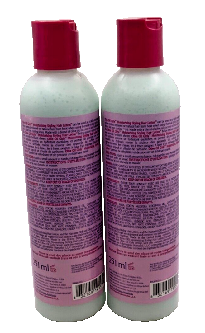 (2) Olive Oil Girls ORS Moisturizing Styling Hair Lotion 8.5oz