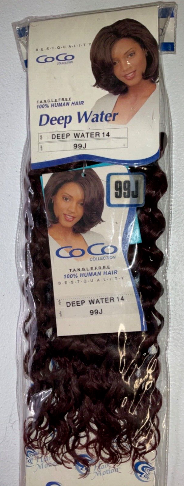Coco Collection 100% Human Hair Deep Water/ Color 99J / (14 inches)