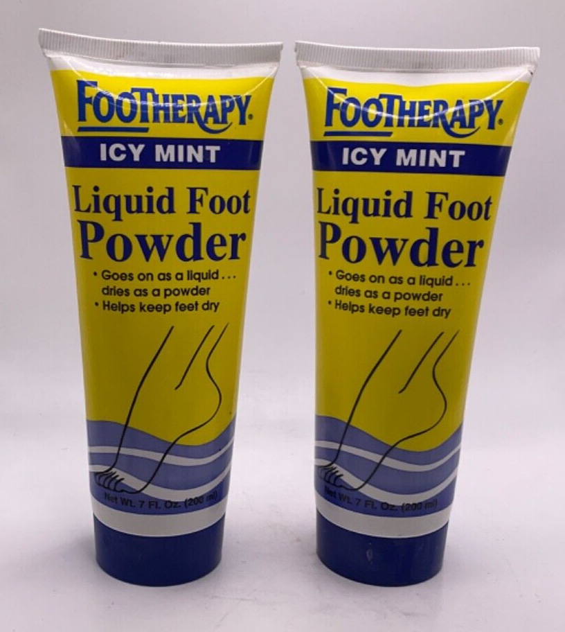 (2) Queen Helene Footherapy Icy Mint Liquid Foot Powder/ 7 fl oz