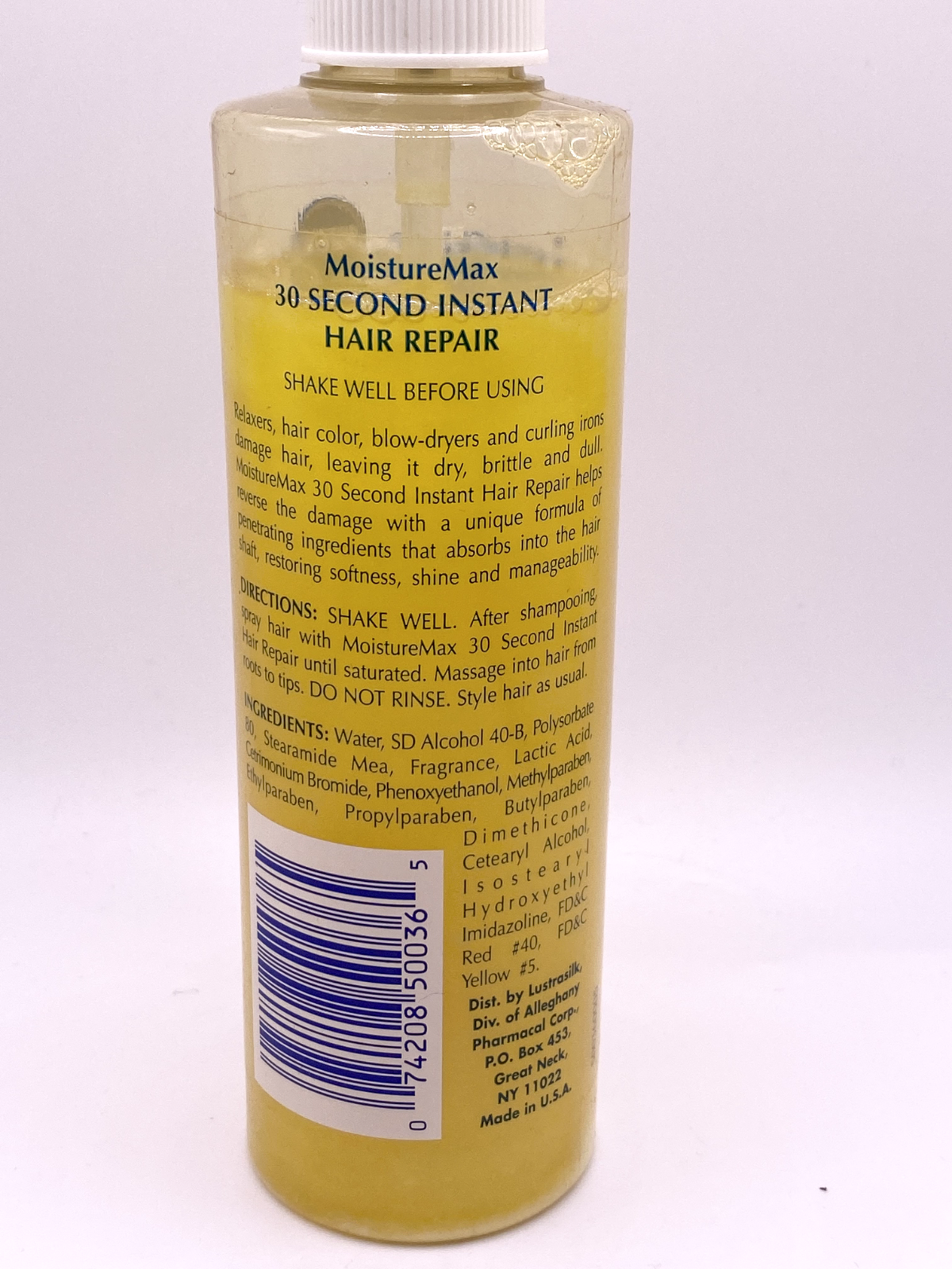 Vtg Lustrasilk Moisture Max 30 Second Instant Hair Repair Leave in Treatment 8oz