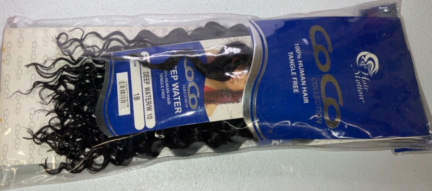 Coco Collection 100% Human Hair Deep Water/ Color 1 / (10 inches)