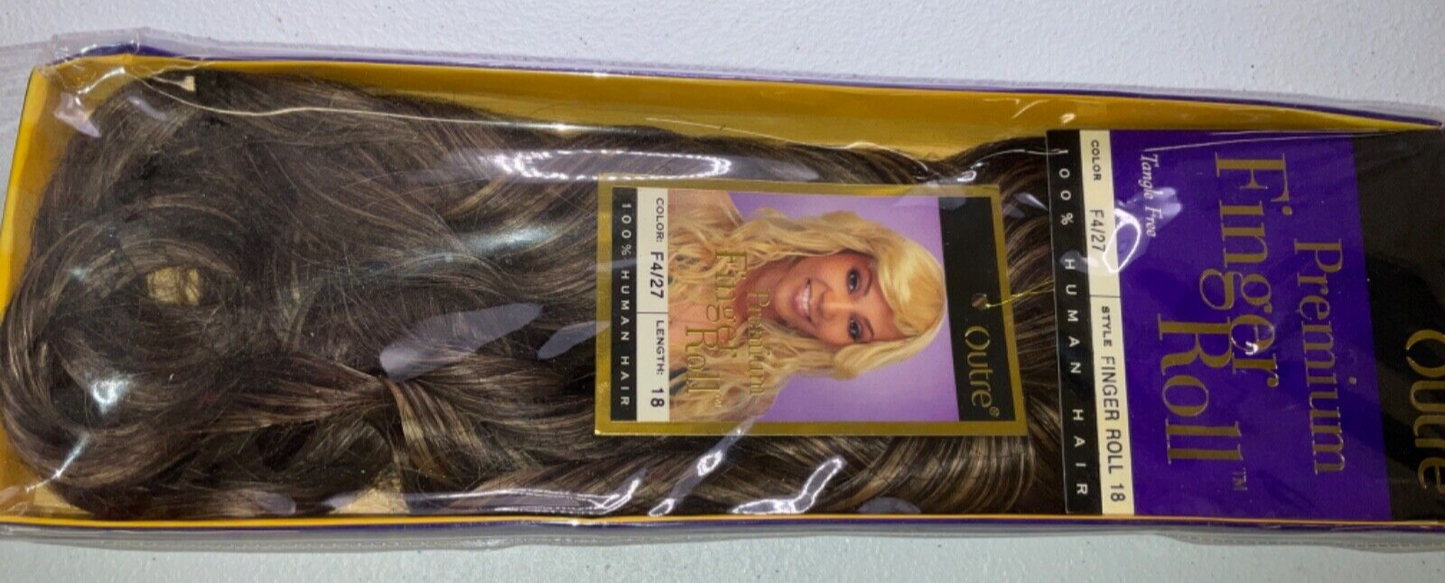 Outre Premium Finger Roll 100% Human Hair Color F4/27 (18 inches)