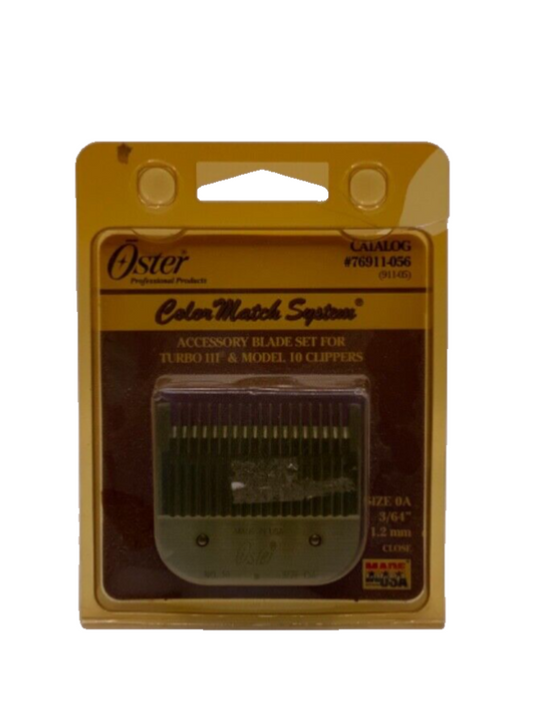 Oster Accessory Blade Set Turbo 111 & Model 10 Clippers (Size 0A 3/64" 1.2mm)