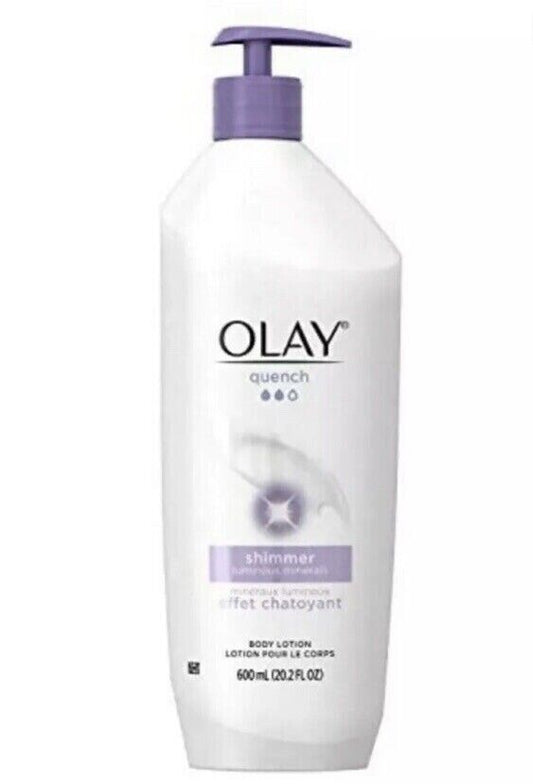 (1) Olay Quench SHIMMER Body Lotion Luminous Minerals Pump 20.2 Oz New