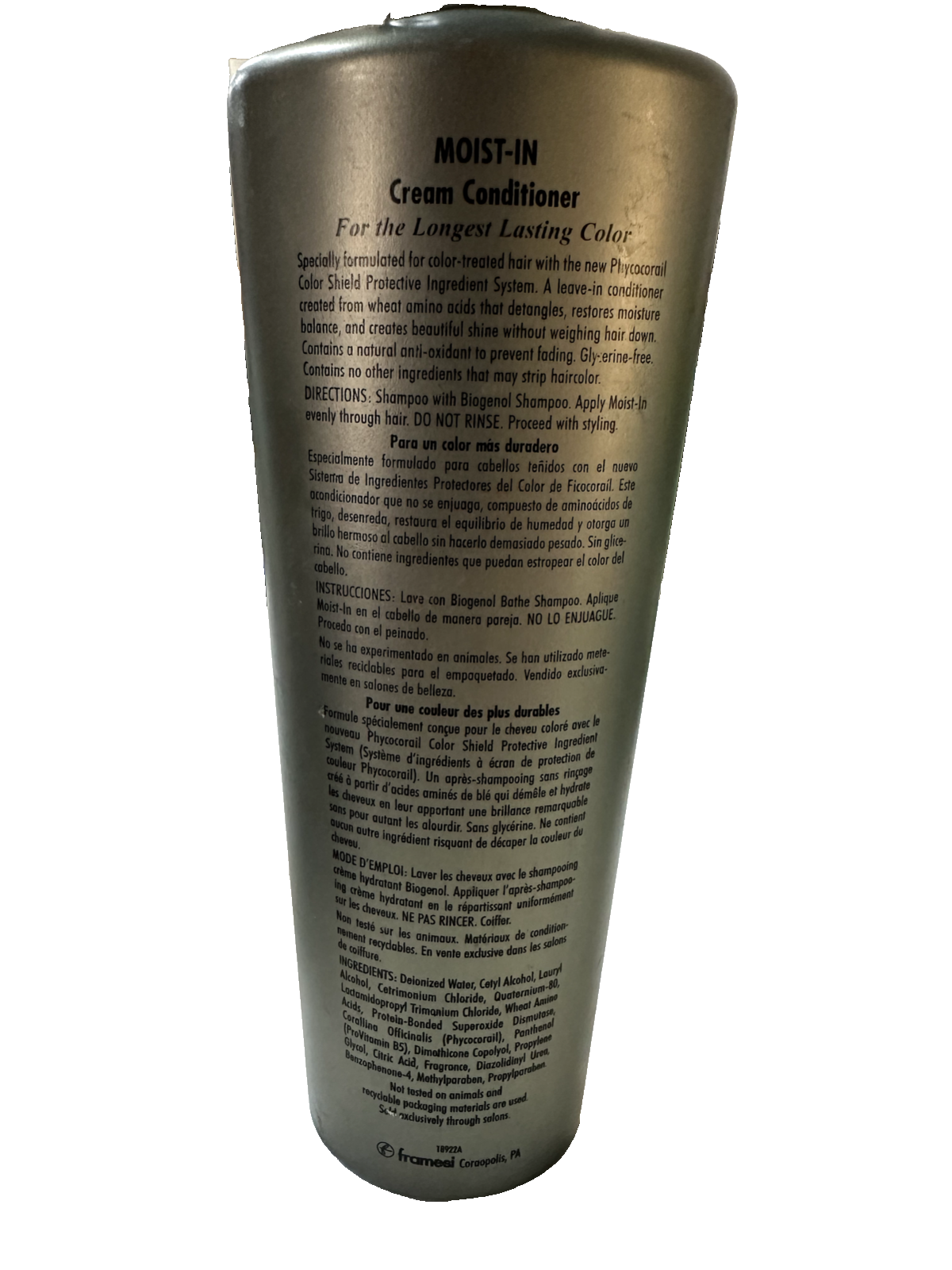 Framesi Biogenol Moist In Cream Conditioner - 16.9 fl oz
