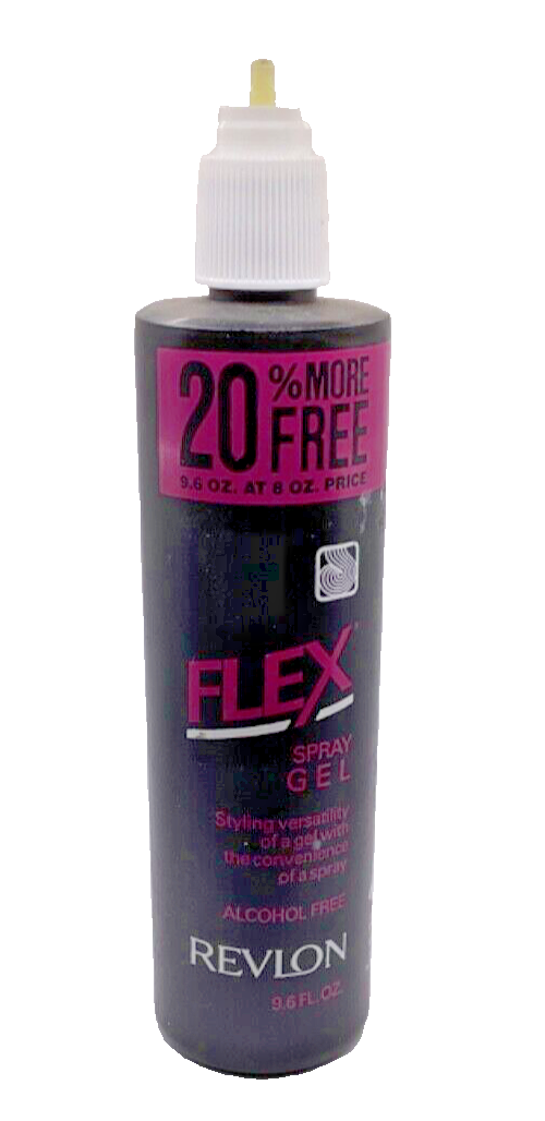 Vintage Revlon Flex Spray Gel Styling Versatility Alcohol Free 9.6 oz NO NOZZLE