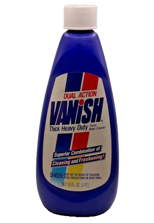 Dual Action Vanish Crystal Thick Heavy Duty Toilet Bowl Cleaner NOS 16 oz