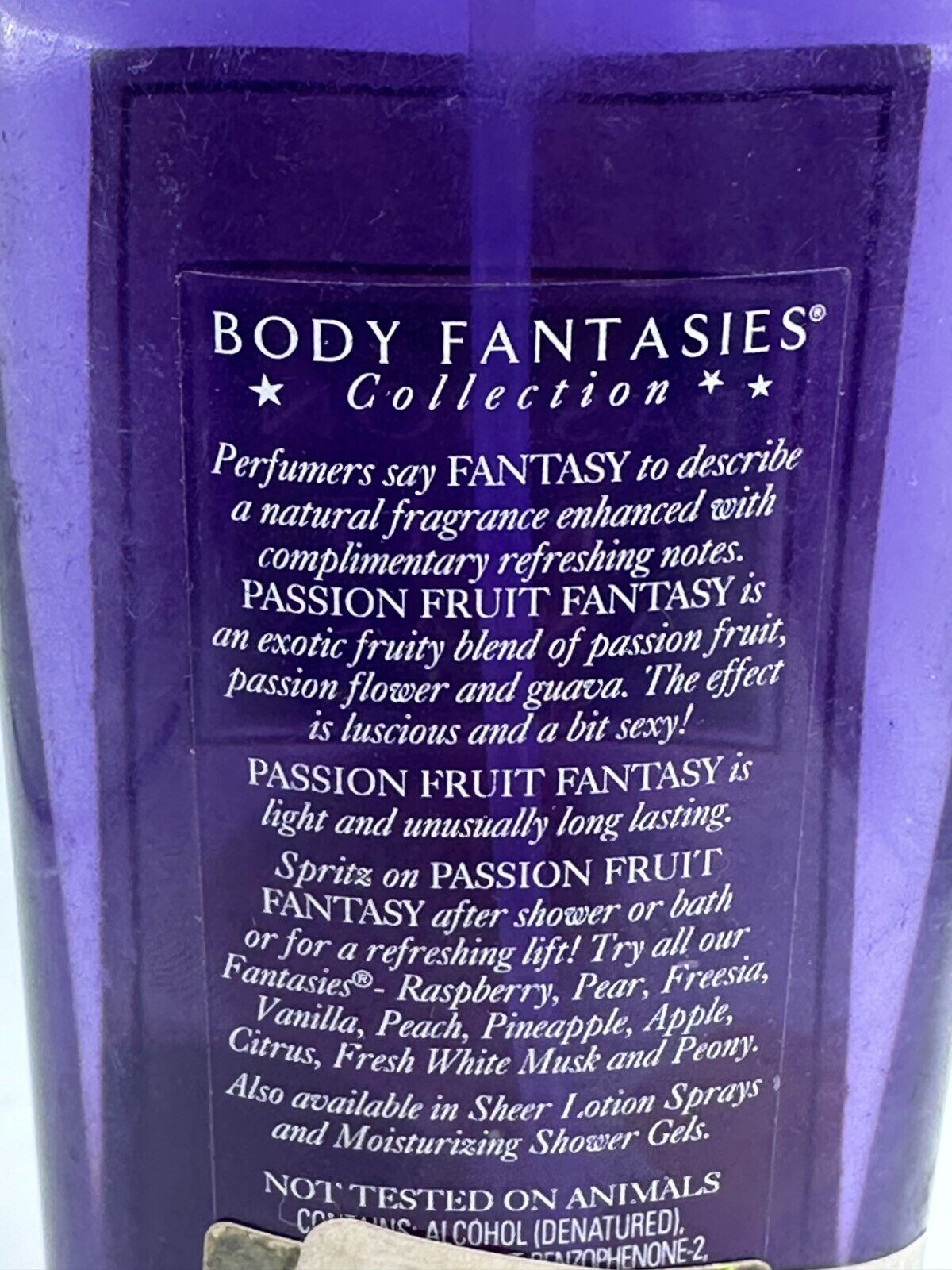 Vintage Body Fantasues Collection Passion Fruit Fantasy Fragrance Body Spray 8oz