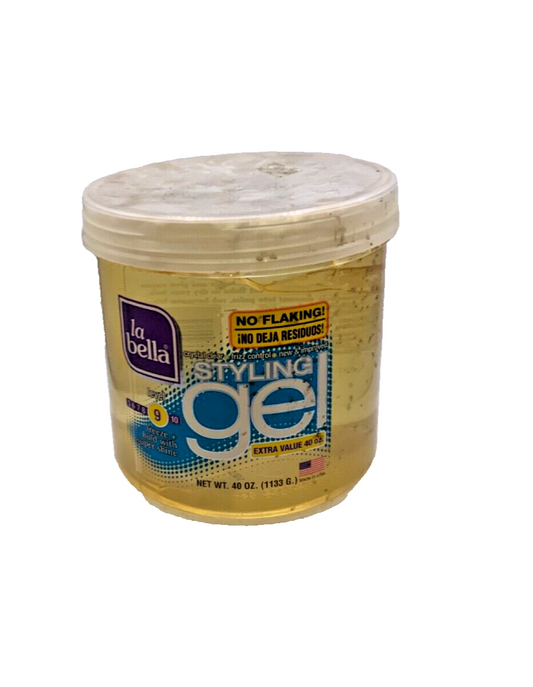 La Bella Styling Gel #9 Freeze Hold With Shine, No Flaking 40oz