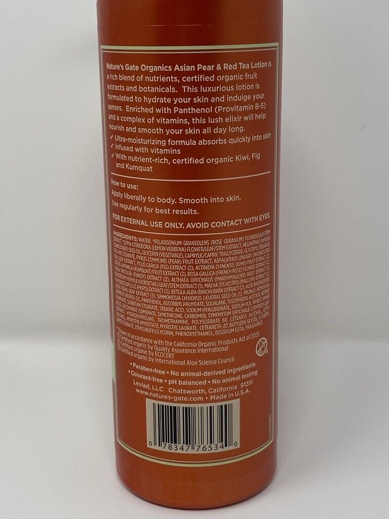 Nature's Gate Organics Fruit Blend Body Lotion Asian Pear & Red Tea - 12 oz