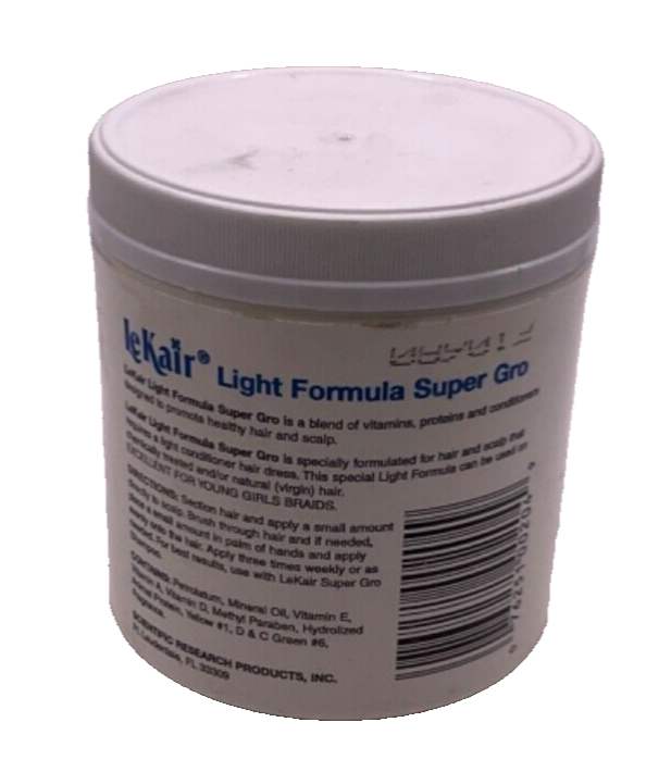 Lekair Super Gro Pomade Light Formula Maximum Strength / 6oz