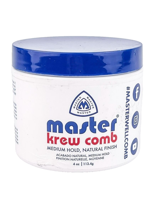 Master Krew Comb Medium Hold Natural Finish 4oz