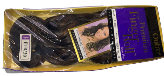 Outre Premium Finger Roll 100% Human Hair Color 1B/30 (12 inches)