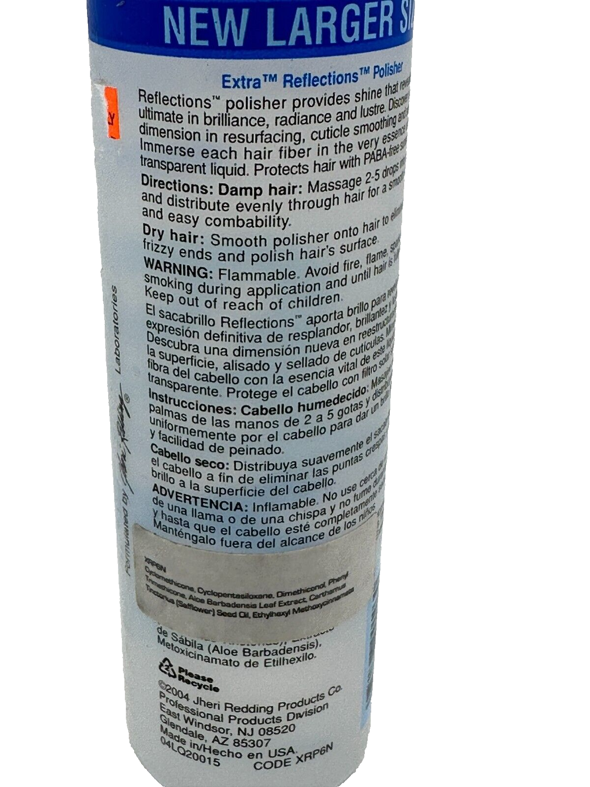 Jheri Redding EXTRA Reflections Polisher 6 fl.oz. For Normal to Dry Hair