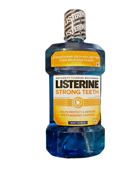Listerine 1 L Strong Teeth Anticavity Fluoride Mouthwash Mint Shield Exp. 04/23