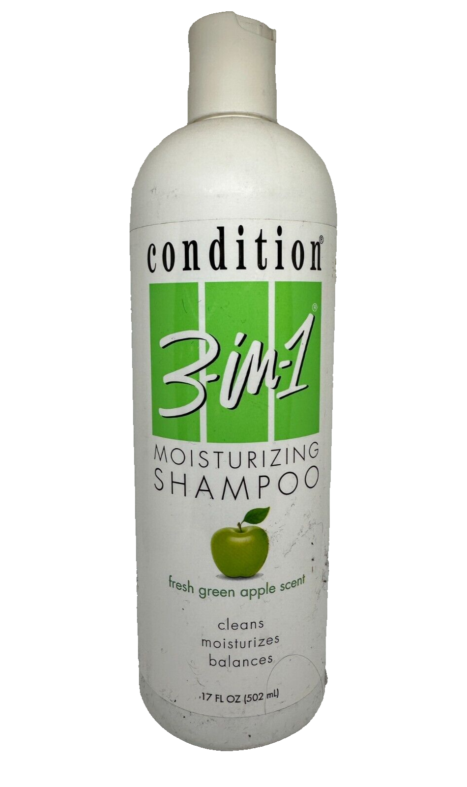 Vtg Condition 3 in 1 Moisturizing Shampoo Fresh Green Apple Scent - 17 fl oz