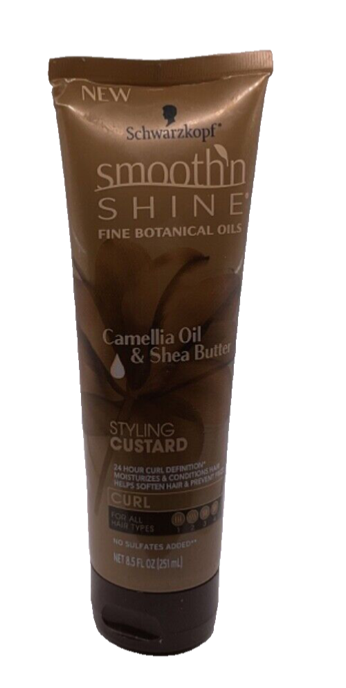 Schwarzkopf Smooth n Shine Camellia Oil Shea Butter Curl Styling Custard 8.5 oz