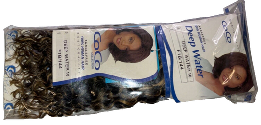 Coco Collection 100% Human Hair Deep Water Color 1B/144 (10 inches)