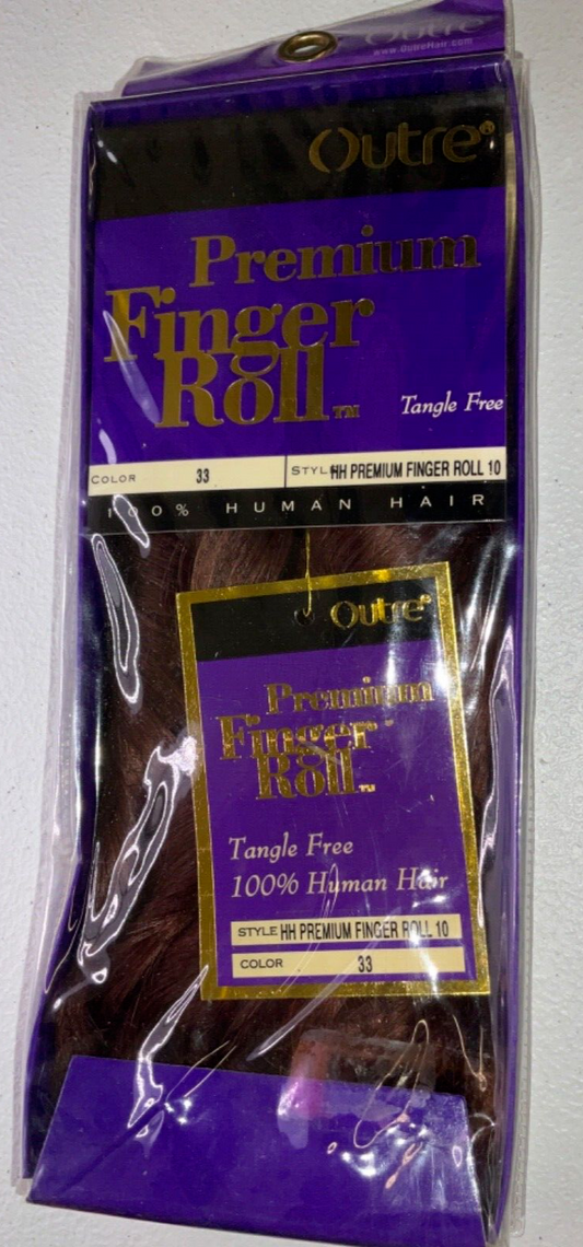 Outre 100% Human Hair Premium Finger Roll/Color 33/(10 inches)