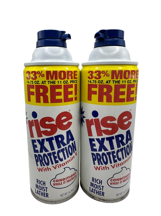 (2) Rise Extra Protection with Vitamin E Rich Moist Lather Shaving Foam 14.75 OZ