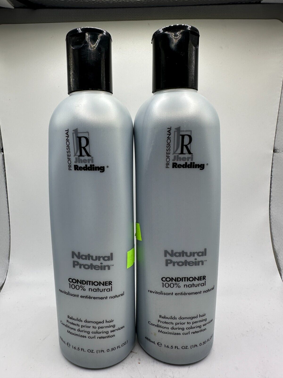 (2) Jheri Redding Natural protein conditioner 100% natural 16.5 FL OZ.