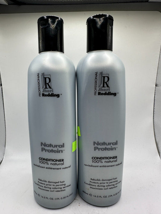 (2) Jheri Redding Natural protein conditioner 100% natural 16.5 FL OZ.