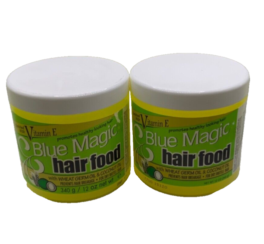 (2 PACK) Blue Magic Hair Food With Wheat Germ Oil Prevents Breakage 12oz