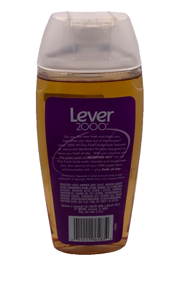 Vintage Lever 2000 All Day Fresh Morning Sky Deodorant Body Wash 12oz