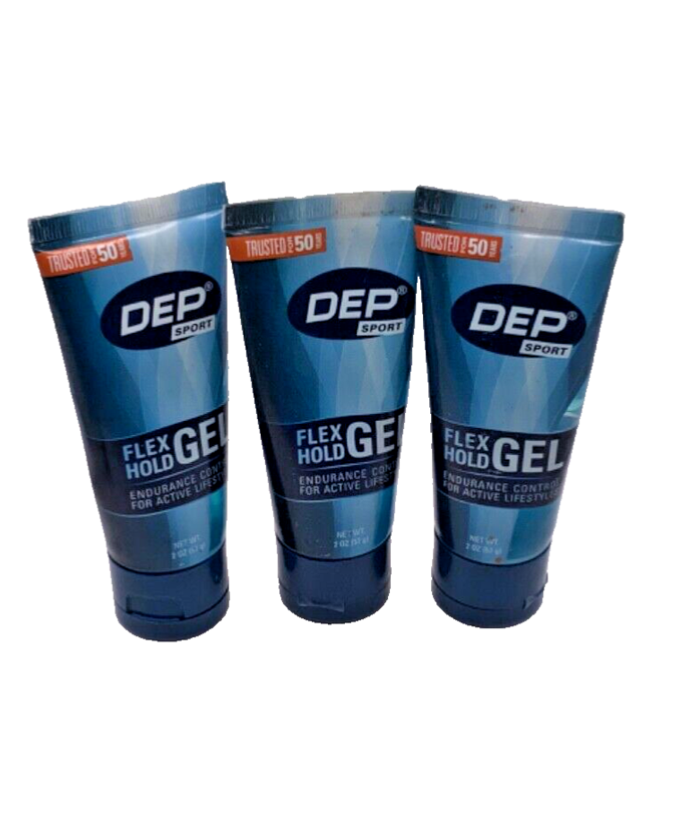 (Set of 3) Dep Sport Flex Hold High Performance Styling Gel Natural Finish 2oz