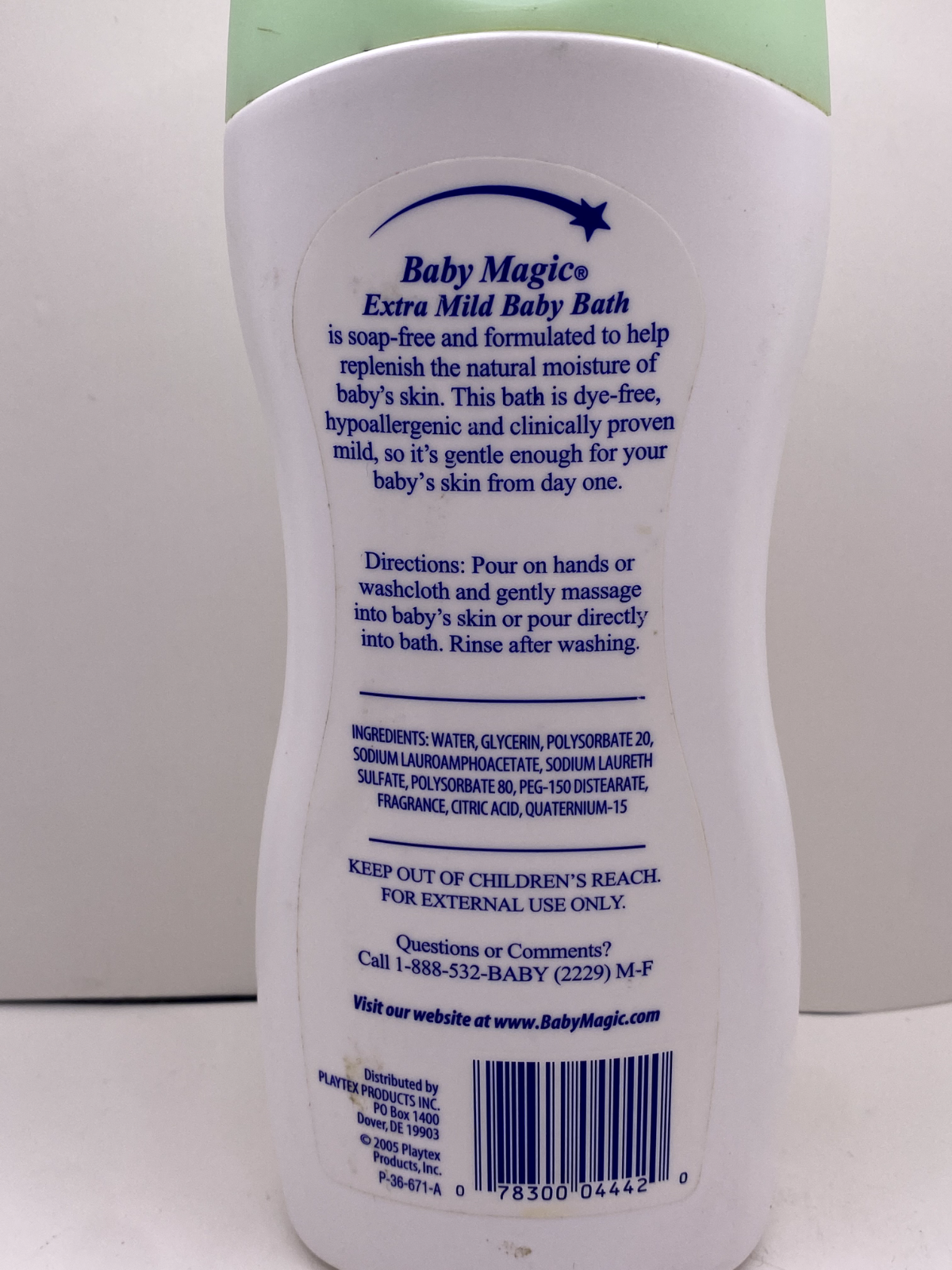 Vtg Playtex Baby Magic Extra Mild Baby Bath - 15 oz