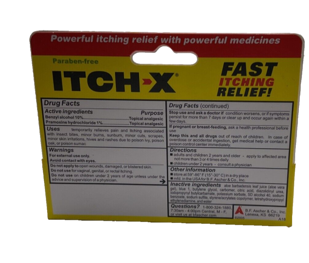 Itch-X Fast-Acting Anti-Itch Gel, 1.25 oz