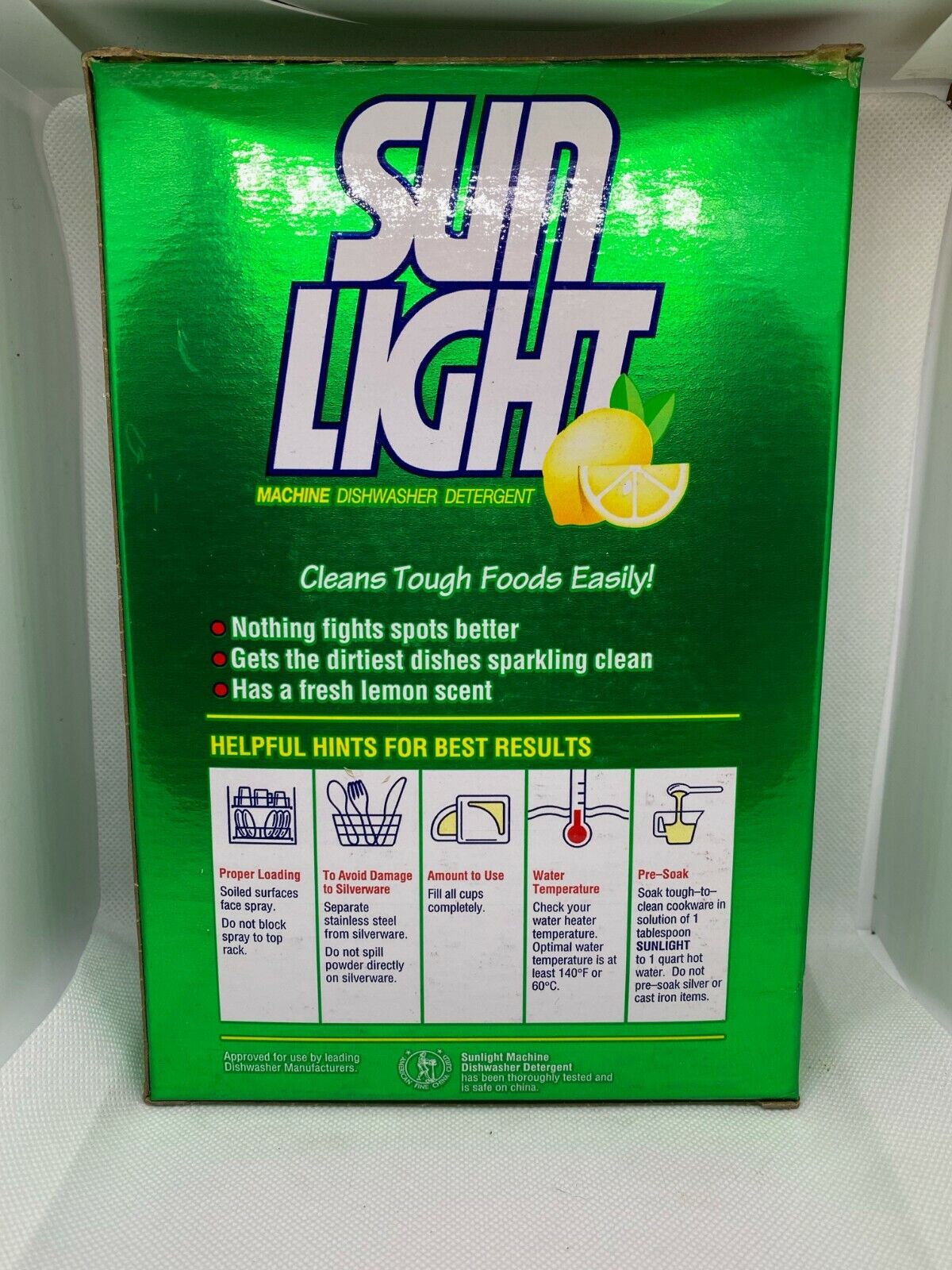 Vintage 1994 Sunlight Machine Dishwasher Detergent 50 OZ - Brand new and full