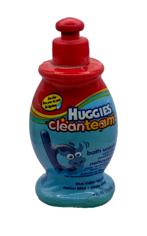 Huggies Clean Team Bath Wash Blue Melon Splash 9oz