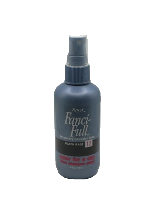 Roux Fanci-Full Temporary Haircolor Rinse #12 BLACK RAGE 4 oz spray