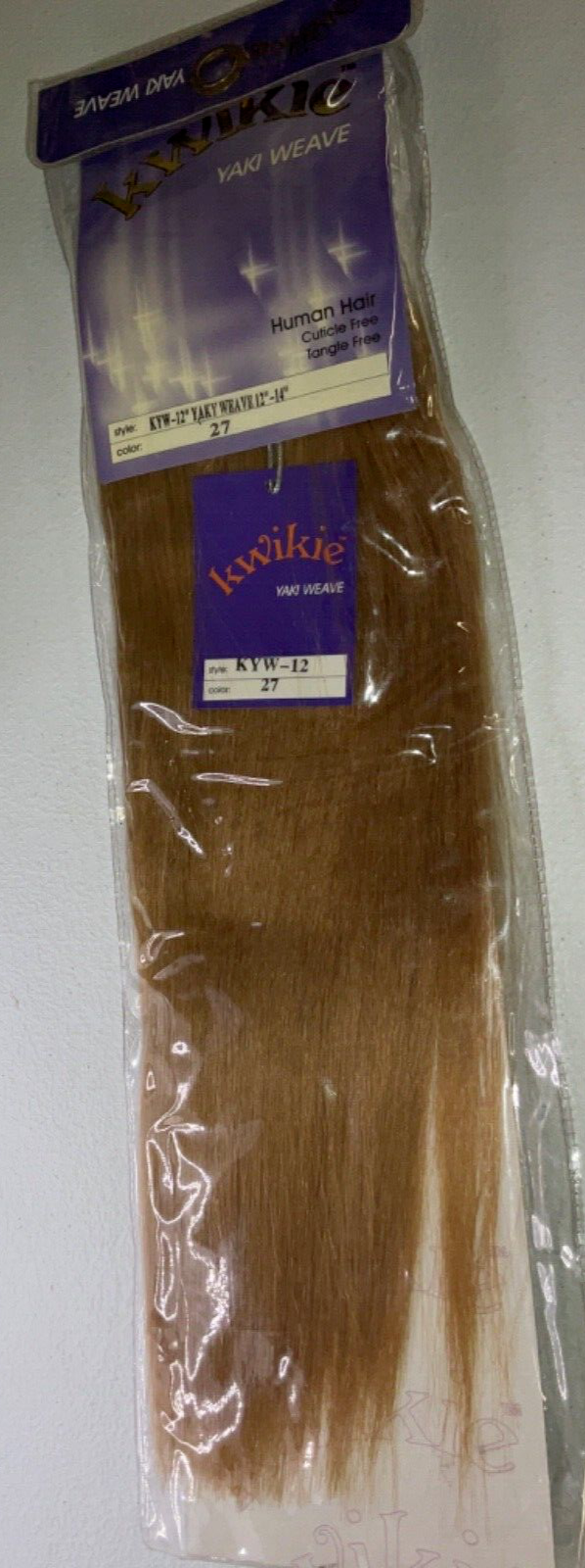 Kwikie Yaki Weave Human Hair Yaki Weave/Color 27/ (12-14 inches)