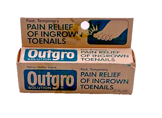 VINTAGE OUTGRO SOLUTION PAIN RELIEF OF INGROWN TOENAILS SEALED NOS / 0.31 fl oz