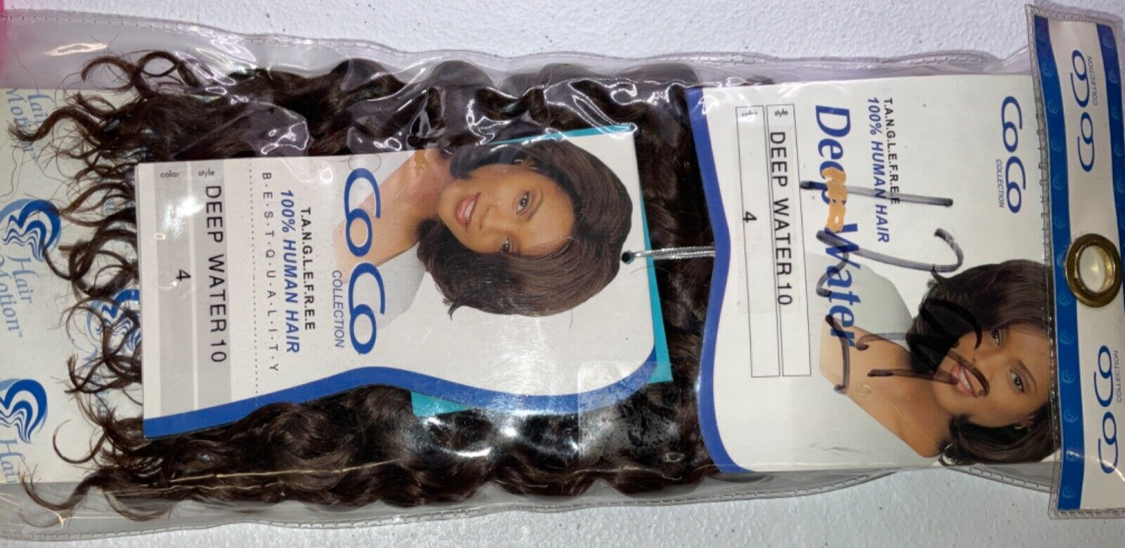 Coco Collection 100% Human Hair Deep Water 10/Color 4/ (10 inches)