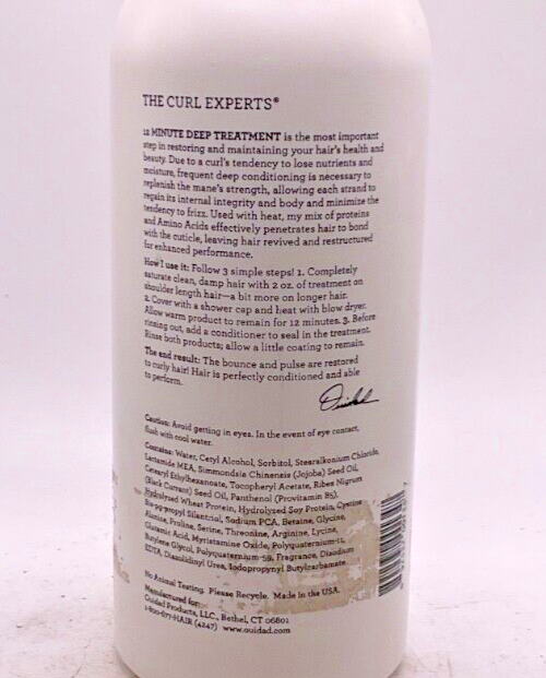 OUIDAD Deep Treatment Curl 12 minute Restoration Therapy 33.8 OZ