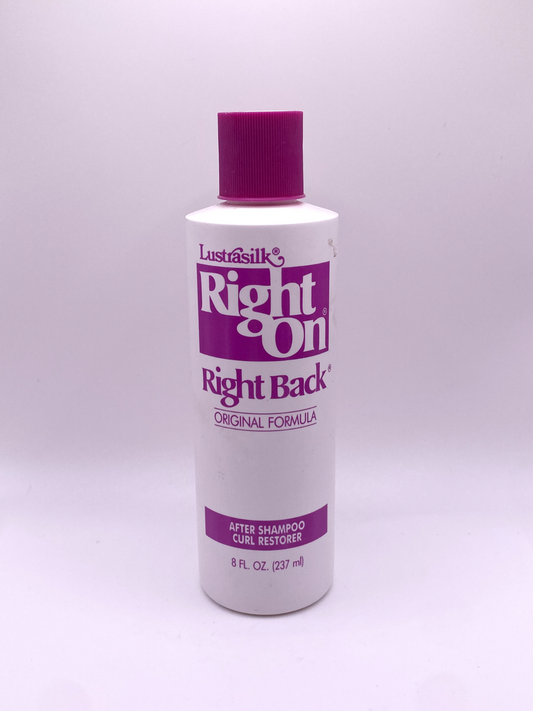 Lustrasilk Discontinued Original Right On After Shampoo Hair Curl Restorer 8 Oz