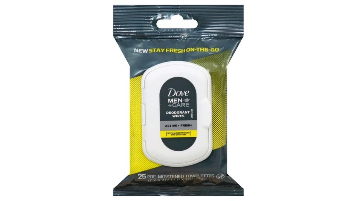 Dove Men + Care Deodorant Wipes Active + Fresh