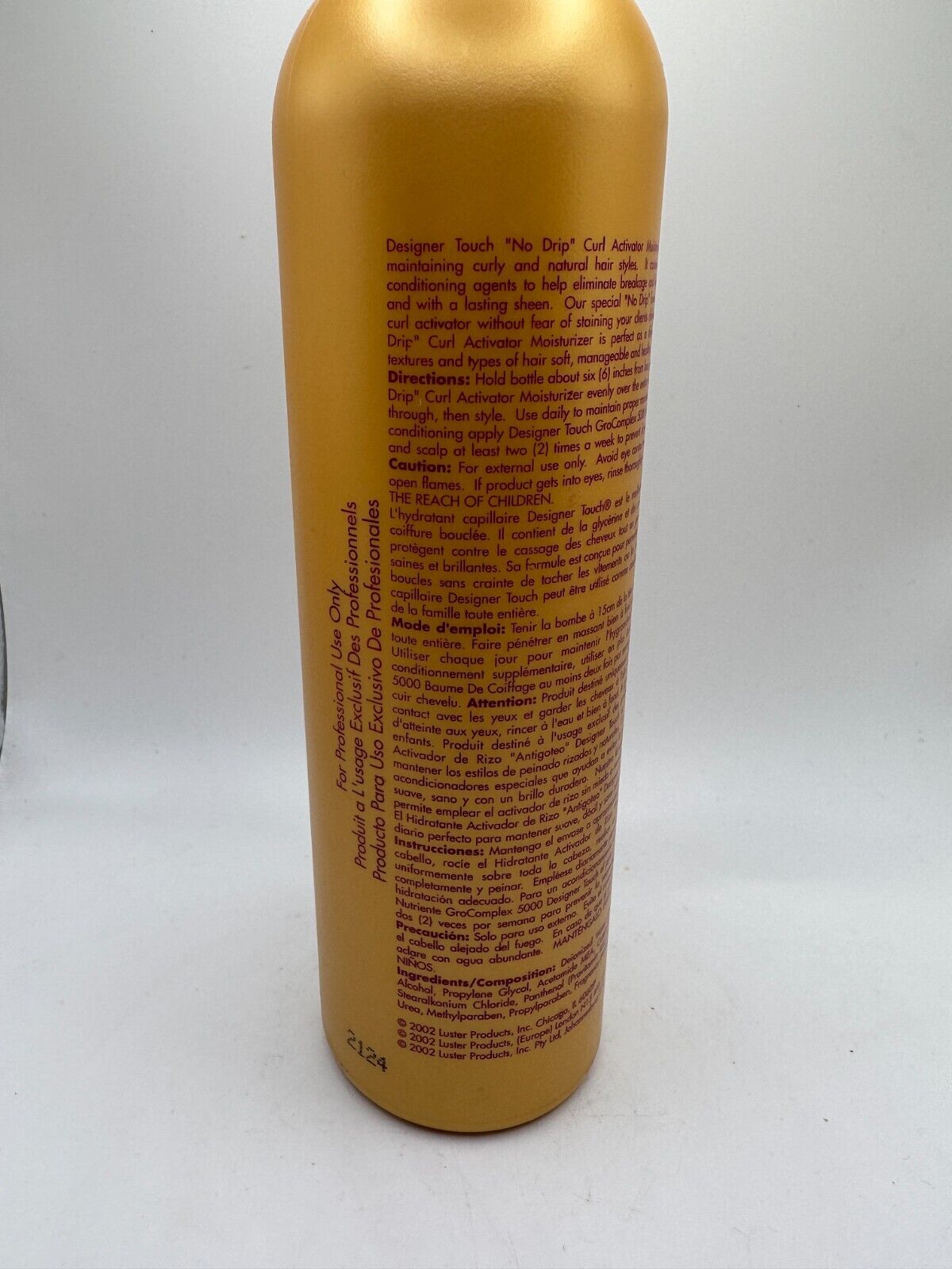 Designer Touch No Drip Curl Activator Moisturizer - 16 OZ NEW - JUMBO SIZE