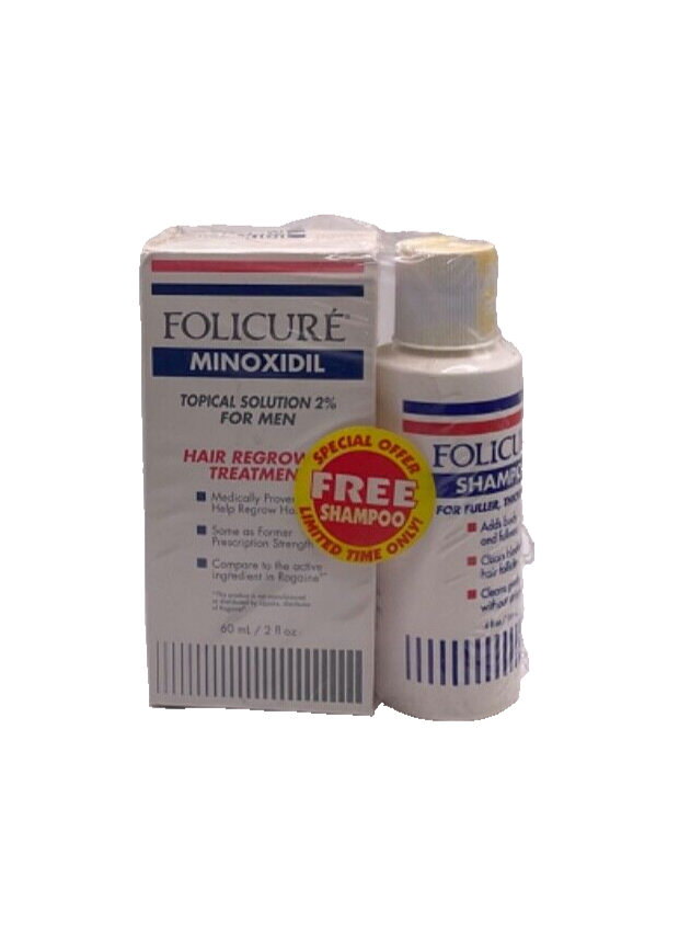 Folicure Minoxidil Topical Solution 2% For Men Hair Regrowth Treatment