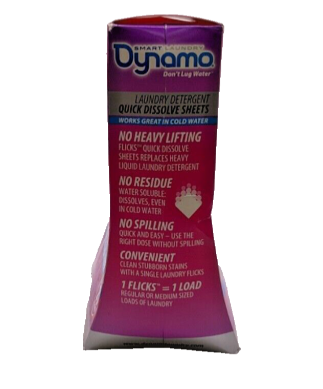 NEW Dynamo Purple Wildflowers Laundry Detergent Sheets 20 load