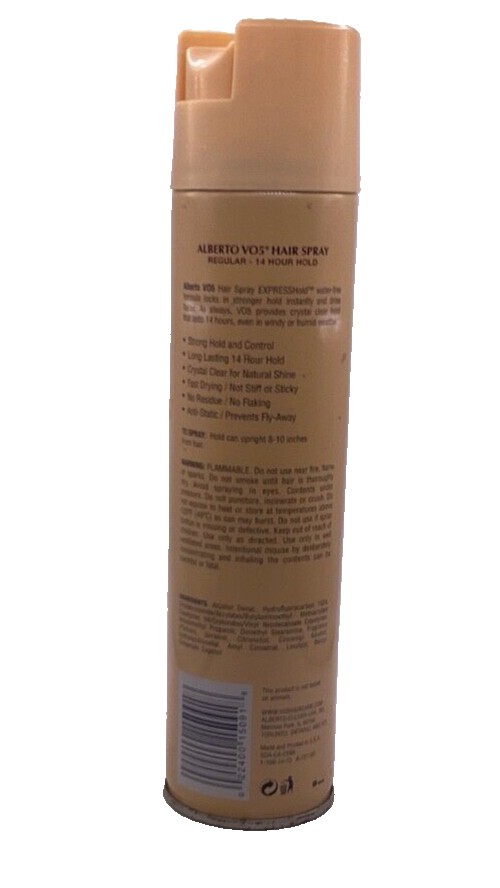 V05 Hair Spray Regular Crystal Clear 14 Hour Hold / 8.5 oz